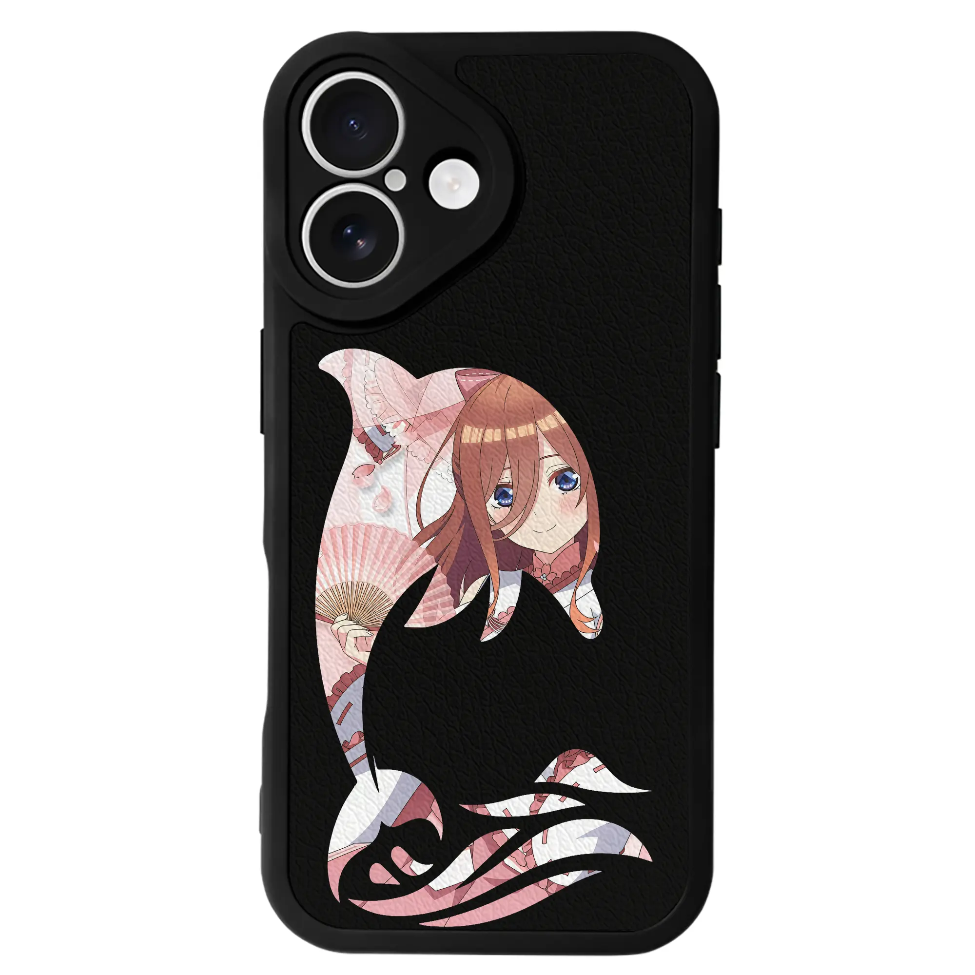 五等分の花嫁 グッズ 中野 三玖 - IPhone 16シリーズ対応 ・ シリコンスマホケース ・ レザー調 ・ 高精度フィット ・ 耐衝撃 ・ ワイヤレス充電対応 ・ 精密カット